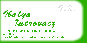 ibolya kutrovacz business card